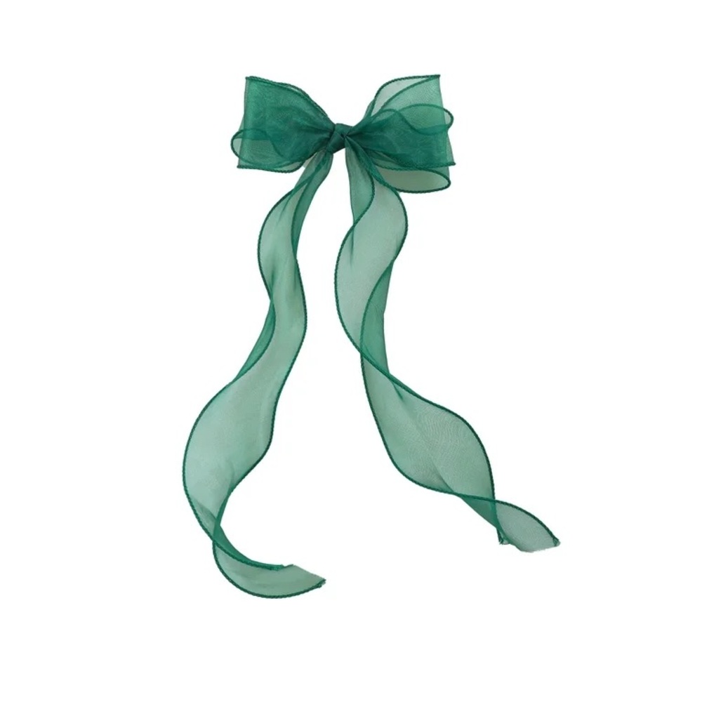 Tulle Ribbon Hair Bow Barrette